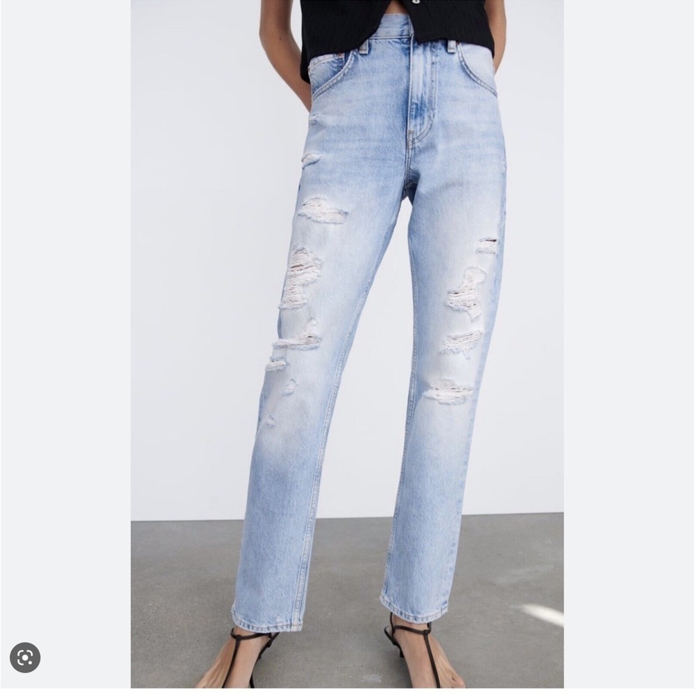 New zara Jeans the truth slim Durrel Blue denim size 10/w32 Womens 6045 - Picture 3 of 11